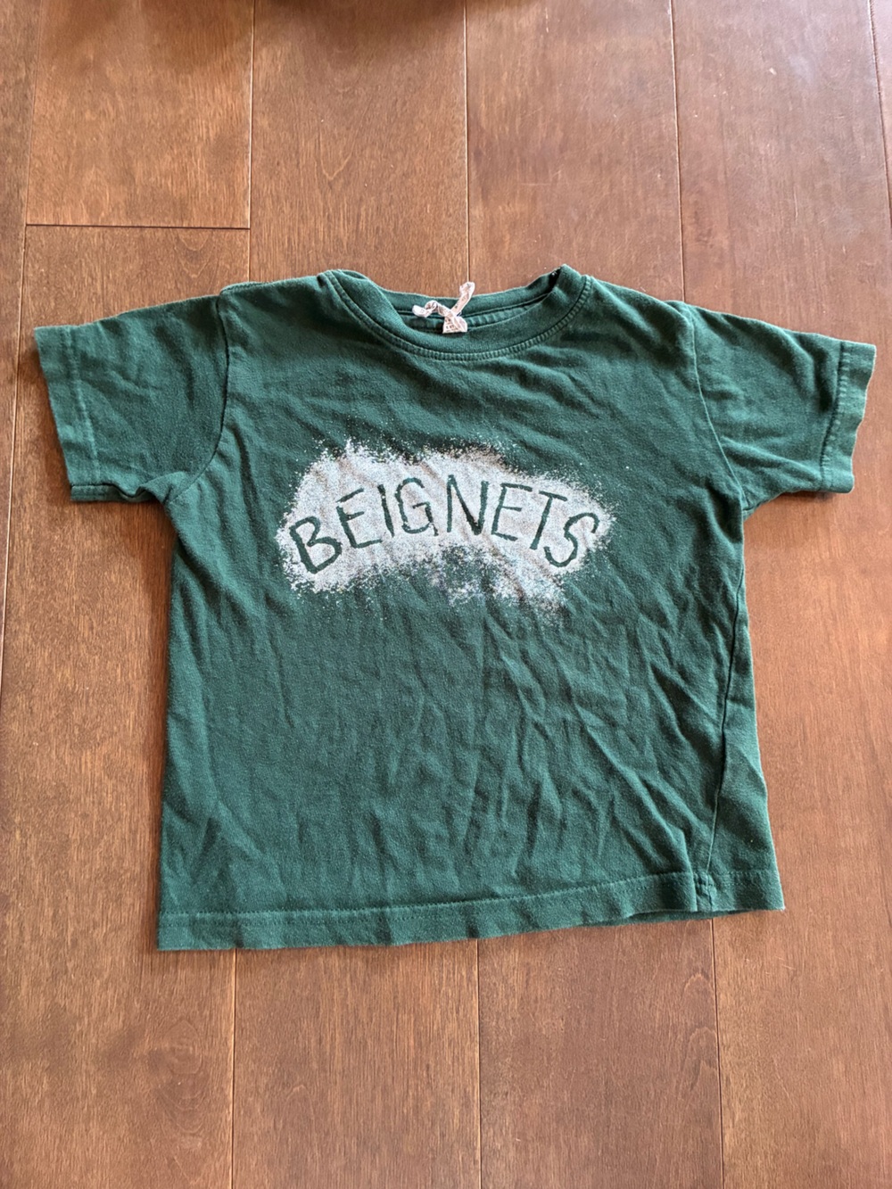 Kids Green 'Beignets' Short-Sleeve Graphic Tee